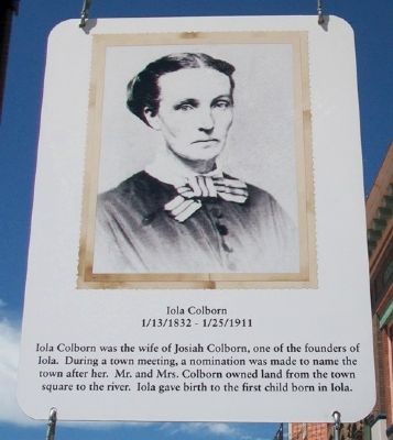 Iola Colborn Marker image. Click for full size.