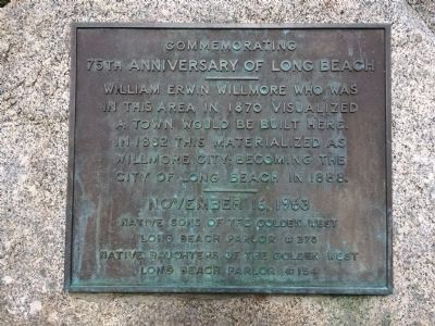 75th Anniversary of Long Beach Marker. Click for full size. 75th Anniversary of Long Beach Marker image. Click for full size.