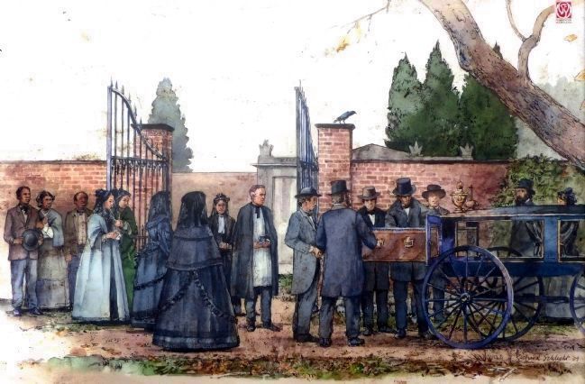 Arriving at the Cemetery. image. Click for full size.