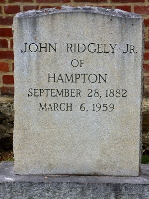 John Ridgely Jr.<br>of Hampton<br>September 28, 1881<br>March 6, 1959. image. Click for full size.