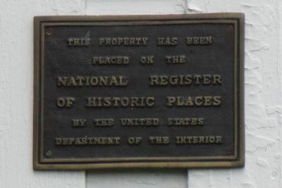 National Register Plaque. Click for full size. National Register Plaque image. Click for full size.