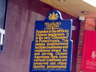 Philadelphia Chinatown Marker. Click for full size. Philadelphia Chinatown Marker image. Click for full size.