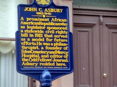 John C. Asbury Marker. Click for full size. John C. Asbury Marker image. Click for full size.