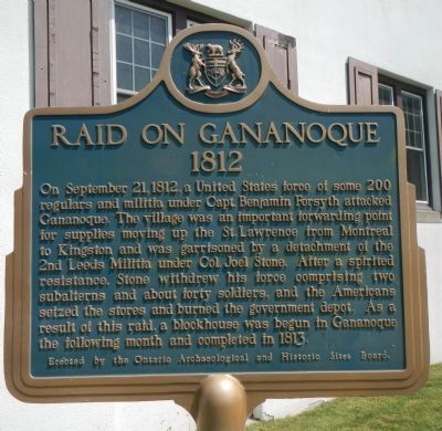 Raid on Gananoque Marker image. Click for full size.