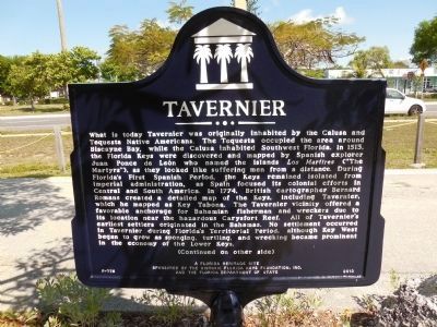 Tavernier Marker image. Click for full size.