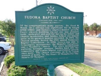 Eudora Baptist Church Marker image. Click for full size.
