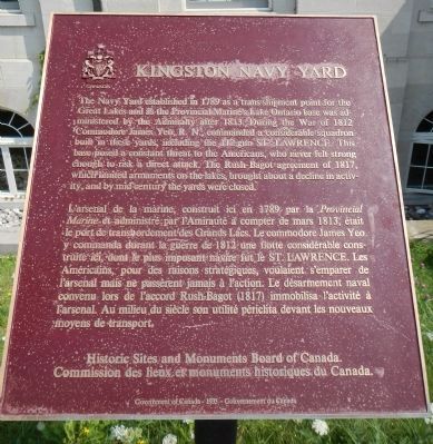 Kingston Navy Yard Marker image. Click for full size.