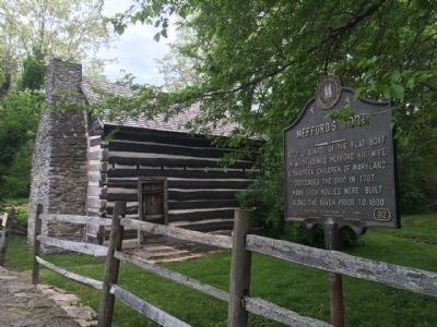 Mefford's Fort area to left of marker. image. Click for full size.