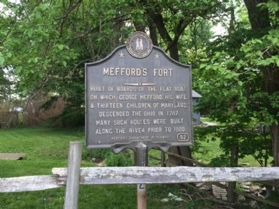 Mefford's Fort area near marker. image. Click for full size.