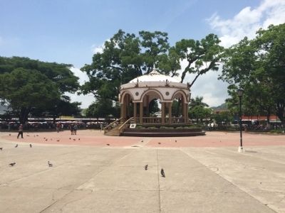 Wide view of the Kiosk of Daniel Hernandez Plaza Marker. Click for full size. Wide view of the Kiosk of Daniel Hernandez Plaza Marker image. Click for full size.