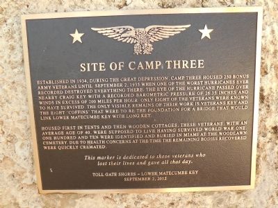 Site of Camp Three Marker. Click for full size. Site of Camp Three Marker image. Click for full size.