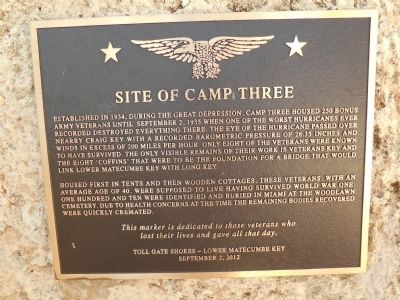 Site of Camp Three Marker image. Click for full size.