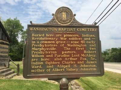 Washington Baptist Cemetery Marker image. Click for full size.