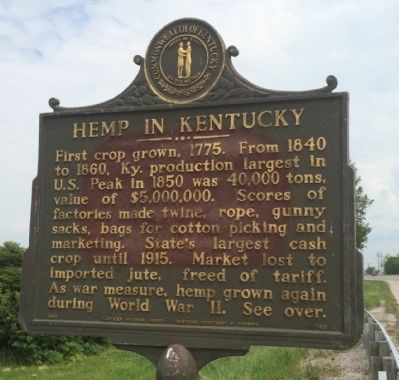 Hemp in Kentucky Marker. Click for full size. Hemp in Kentucky Marker image. Click for full size.