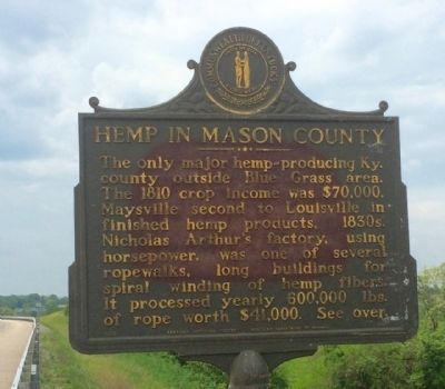 Hemp in Mason County Marker. Click for full size. Hemp in Mason County Marker image. Click for full size.