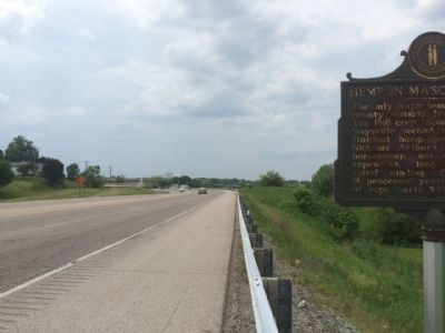 View west on U.S. Highway 62.. Click for full size. View west on U.S. Highway 62. image. Click for full size.