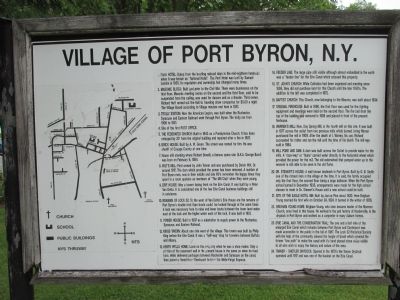 Village of Port Byron Marker. Click for full size. Village of Port Byron Marker image. Click for full size.