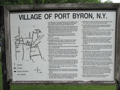 Village of Port Byron Marker image. Click for full size.