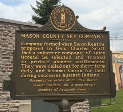 Mason County Spy Company Marker (Side 1) image. Click for full size.