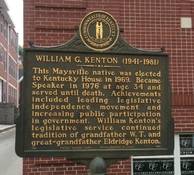 William G. Kenton (1941-1981) Marker. Click for full size. William G. Kenton (1941-1981) Marker image. Click for full size.