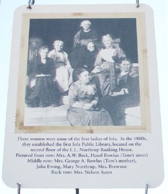 Founders of the Iola Public Library Marker image. Click for full size.