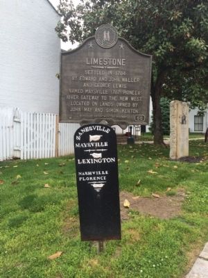 Limestone Marker & city direction marker. image. Click for full size.