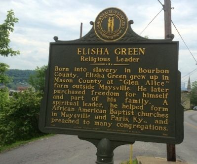 Elisha Green - Religious Leader Marker (Side 1) image. Click for full size.
