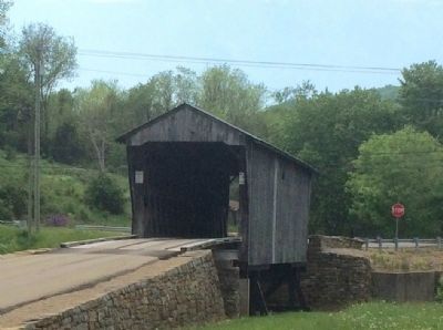 Rear view of covered bridge. image. Click for full size.