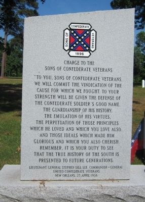Charge to the Sons of Confederate Veterans image. Click for full size.