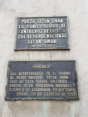 Plaza Tecún Umán Marker. Click for full size. Plaza Tecún Umán Marker image. Click for full size.