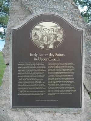 Early Latter-day Saints in Upper Canada Marker image. Click for full size.