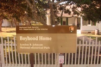 L. B. J. Boyhood Home Marker. Click for full size. L. B. J. Boyhood Home Marker image. Click for full size.