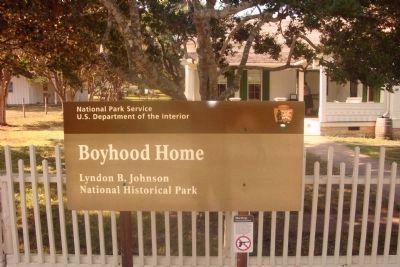 L. B. J. Boyhood Home Marker image. Click for full size.