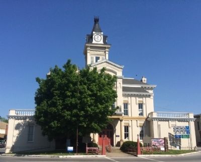 Adair County Courthouse (marker on left side). Click for full size. Adair County Courthouse (marker on left side) image. Click for full size.