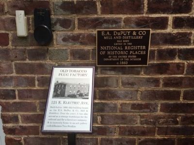 Old Tobacco Plug Factory & National Landmark markers. image. Click for full size.