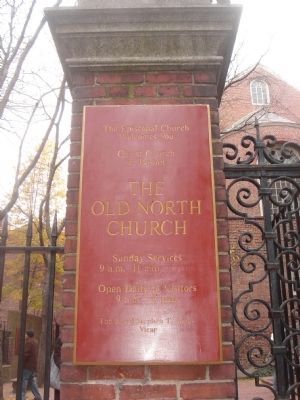 The Old North Church Marker image. Click for full size.