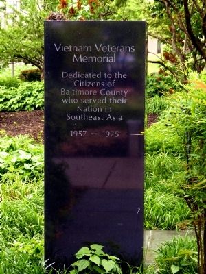 Vietnam Veterans Memorial Marker. Click for full size. Vietnam Veterans Memorial Marker image. Click for full size.