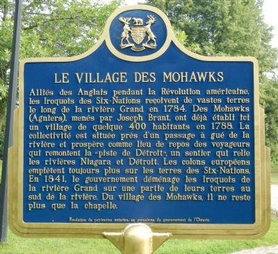 Le village des Mohawks Marker image. Click for full size.