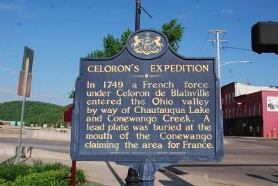 Celoron's Expedition Marker. Click for full size. Celoron's Expedition Marker image. Click for full size.