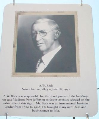 A.W. Beck Marker image. Click for full size.