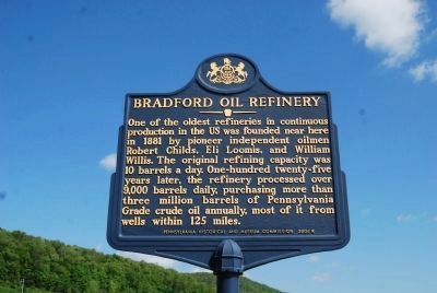 Bradford Oil Refinery Marker image. Click for full size.