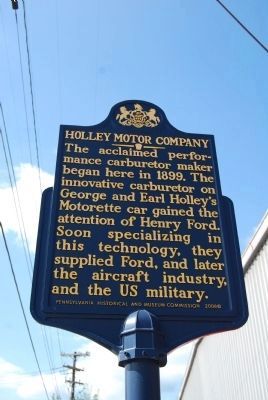 Holley Motor Company Marker image. Click for full size.