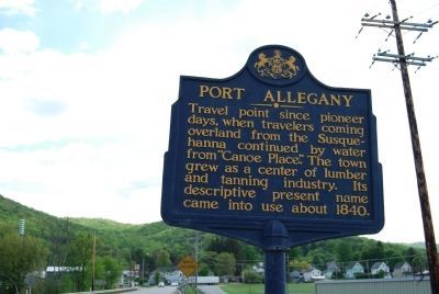 Port Allegany Marker. Click for full size. Port Allegany Marker image. Click for full size.