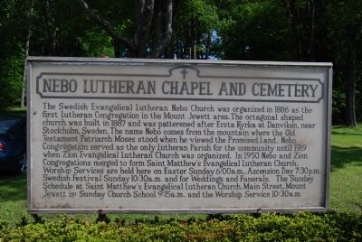 Nebo Lutheran Chapel and Cemetery Marker image. Click for full size.