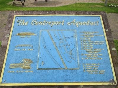 Centreport Aqueduct Map Plaque image. Click for full size.