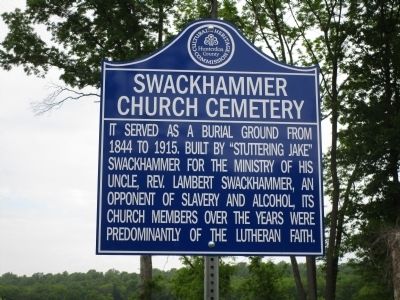 Swackhammer Church Cemetery Marker image. Click for full size.