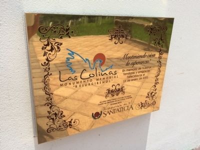 Monument to the Victims of Las Colinas Landslide Marker image. Click for full size.