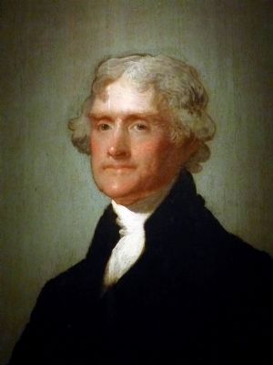 Thomas Jefferson<br>1743 - 1826<br>Third President, 1801 - 9 image. Click for full size.