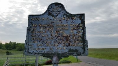 Shawnee Village Site side of the marker image. Click for full size.