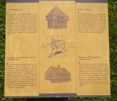 North blockhouse / Le blockhaus nord Marker image. Click for full size.